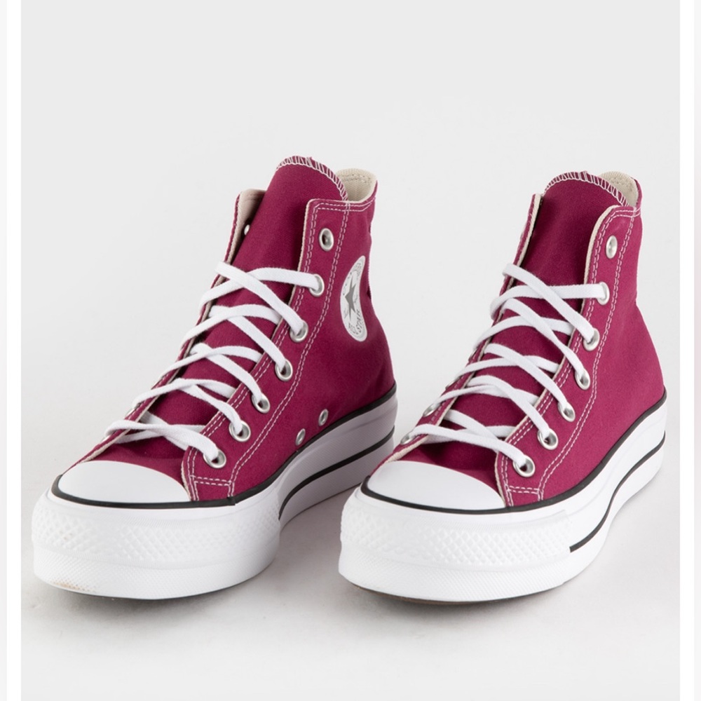 Converse Dark Red High Top Platform